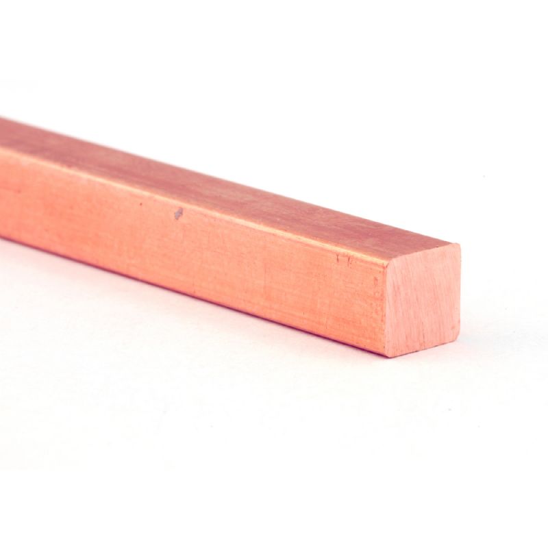 Copper Square Bar (3/8, x 12 inches)